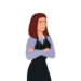 business woman elegant avatar character vector illustration design